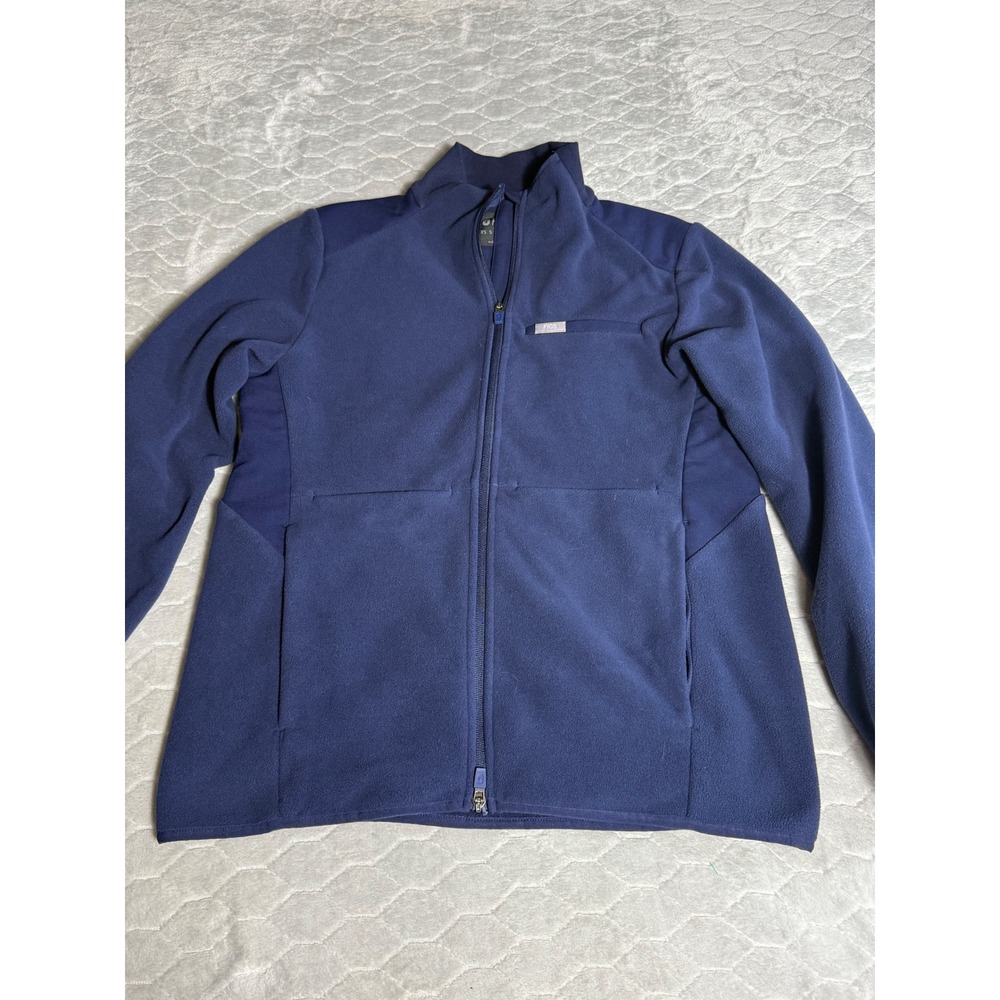 Figs Womens Navy Blue Full Zip Nursing Fleece Jacket Zip Pockets Medium